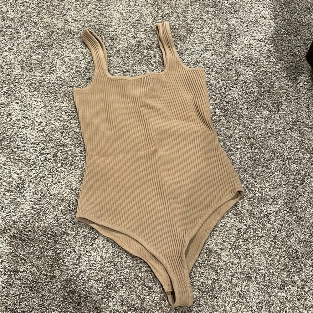 Nude Ribbed Bodysuit